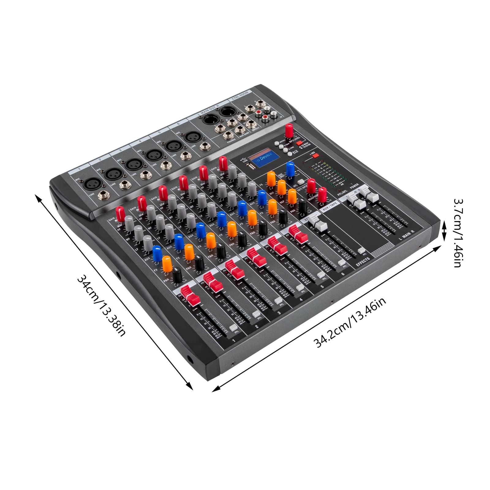 オーディオミキサー 6チャンネル DJ USB Bluetooth Amazon | BOMGE 6チャンネルdjオーディオミキサー、MP3 USB